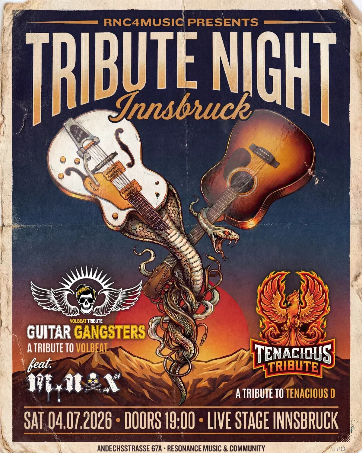 Tribute Night Innsbruck with Refpits, Tenacious Tribute and Guitar Gangsters